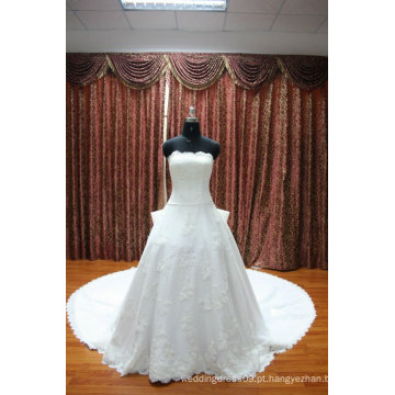 Vestido de noiva com comprimento de chá Vestido de noiva Zhongshan Vestido de casamento Vestido de casamento muçulmano 2015